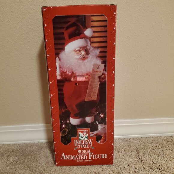 Vintage Holiday Time Musical and Illuminated Animated Figure Santa Claus - Picture 11 of 11